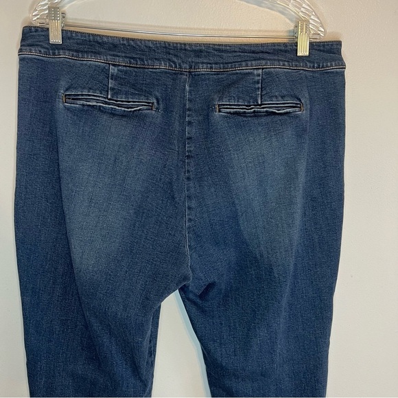J Jill Denim Womens York Bootcut Jeans Sz 16 Med Wash Flat Front Boho Mid Rise - Picture 8 of 9